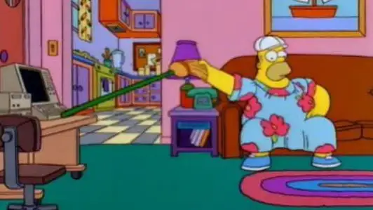 Homer Simpson votando telemáticamente Homer Simpson votando telemáticamente