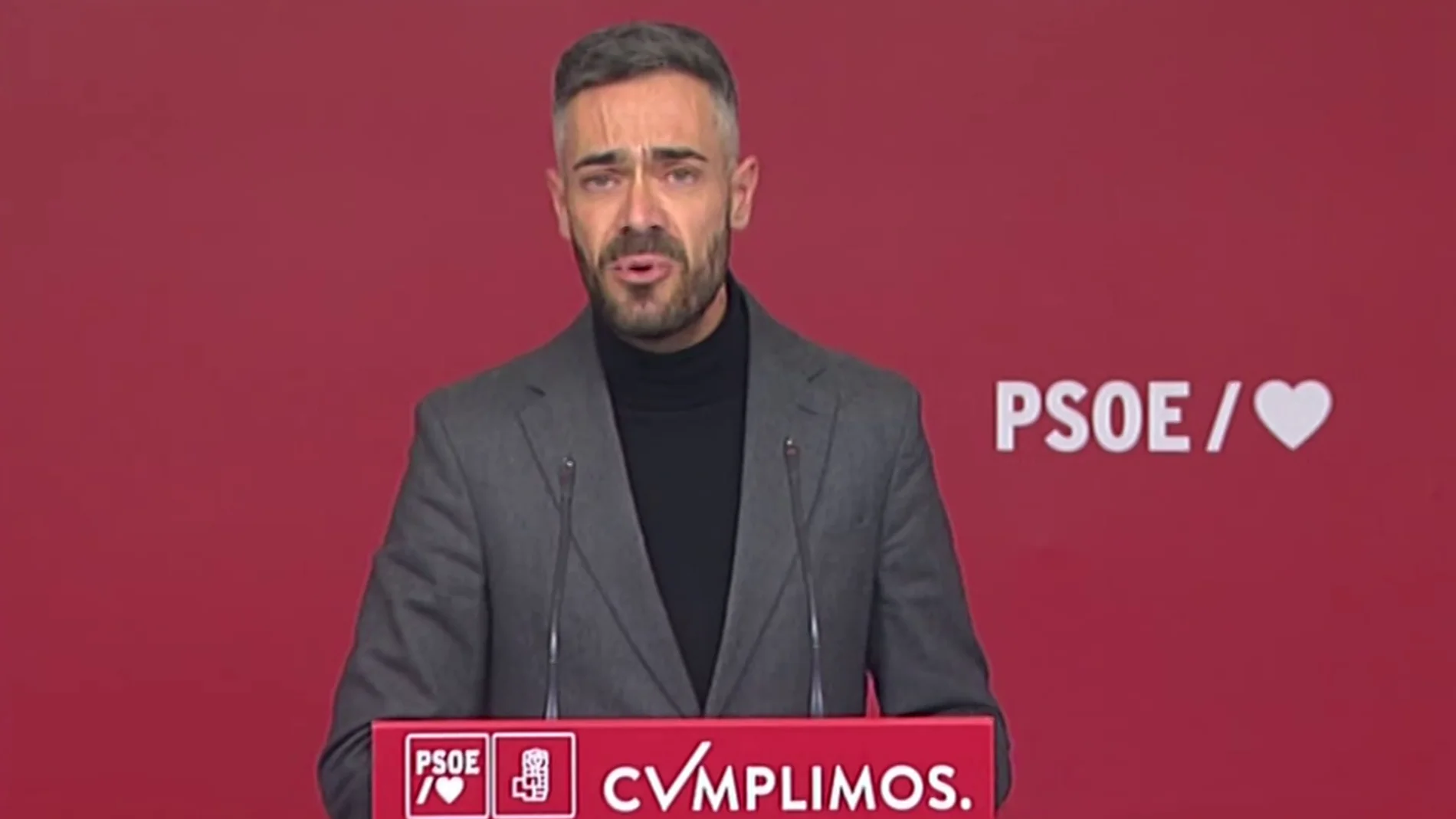 Felipe Sicilia, portavoz de la ejecutiva federal del PSOE: &quot;No vamos a apoyar a un partido manchado por la corrupción&quot;