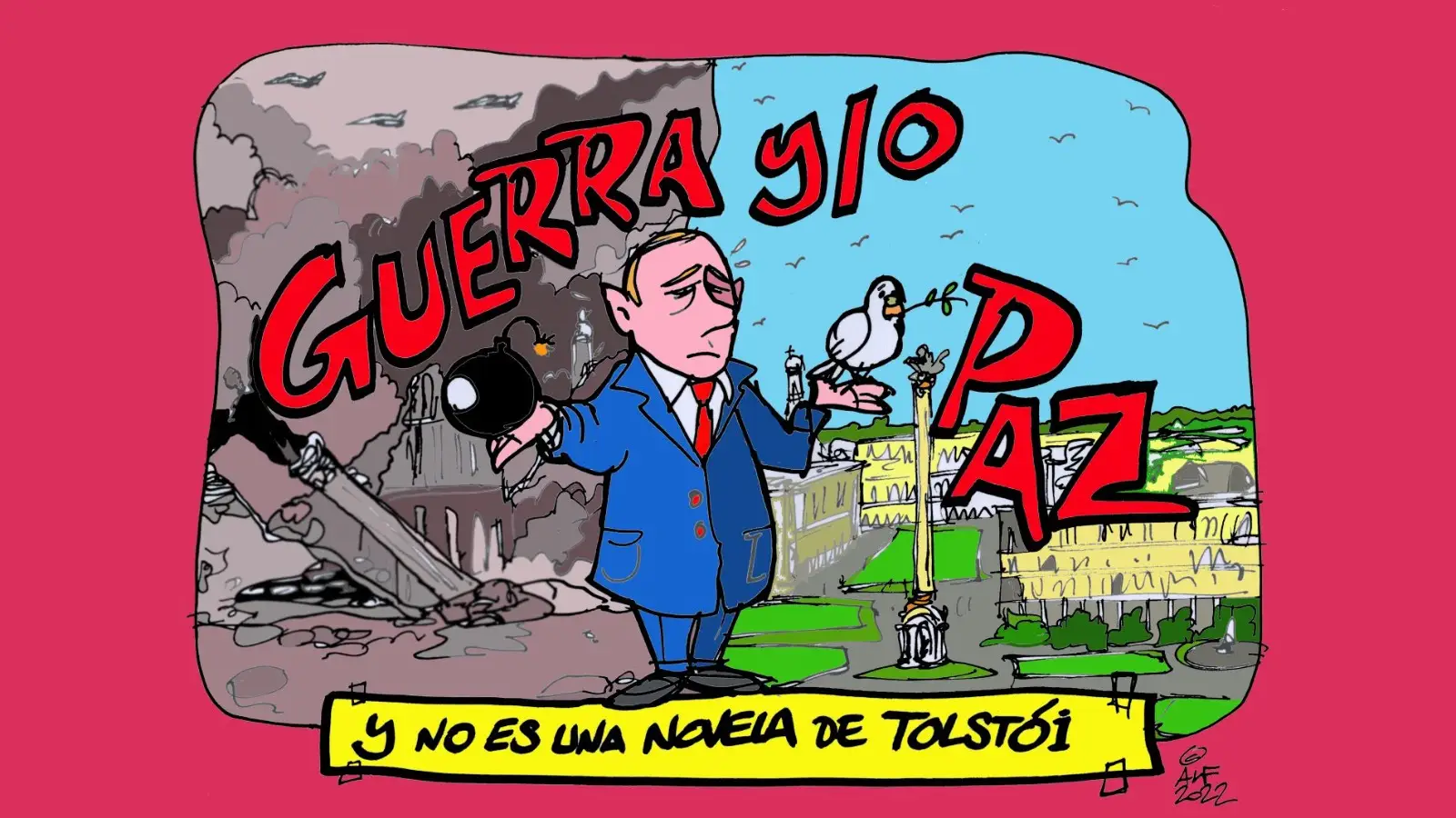 El conflicto entre Rusia y Ucrania, en la viñeta gráfica de Alfredo Boto-Hervás El conflicto entre Rusia y Ucrania, en la viñeta gráfica de Alfredo Boto-Hervás