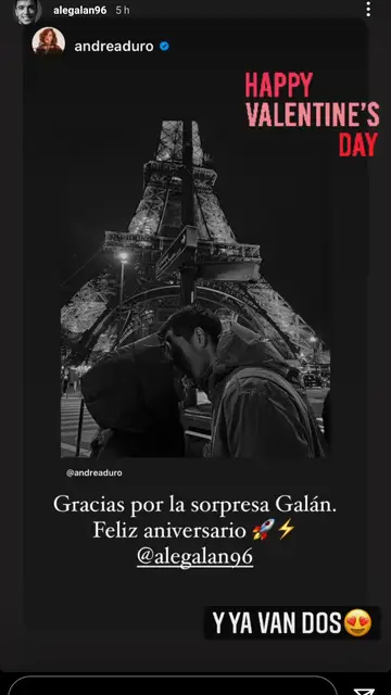 Segundo San Valentín de Andrea Duro y Ale Galán Segundo San Valentín de Andrea Duro y Ale Galán