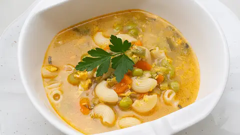 La sopa con coditos, de Karlos Arguiñano La sopa con coditos, de Karlos Arguiñano