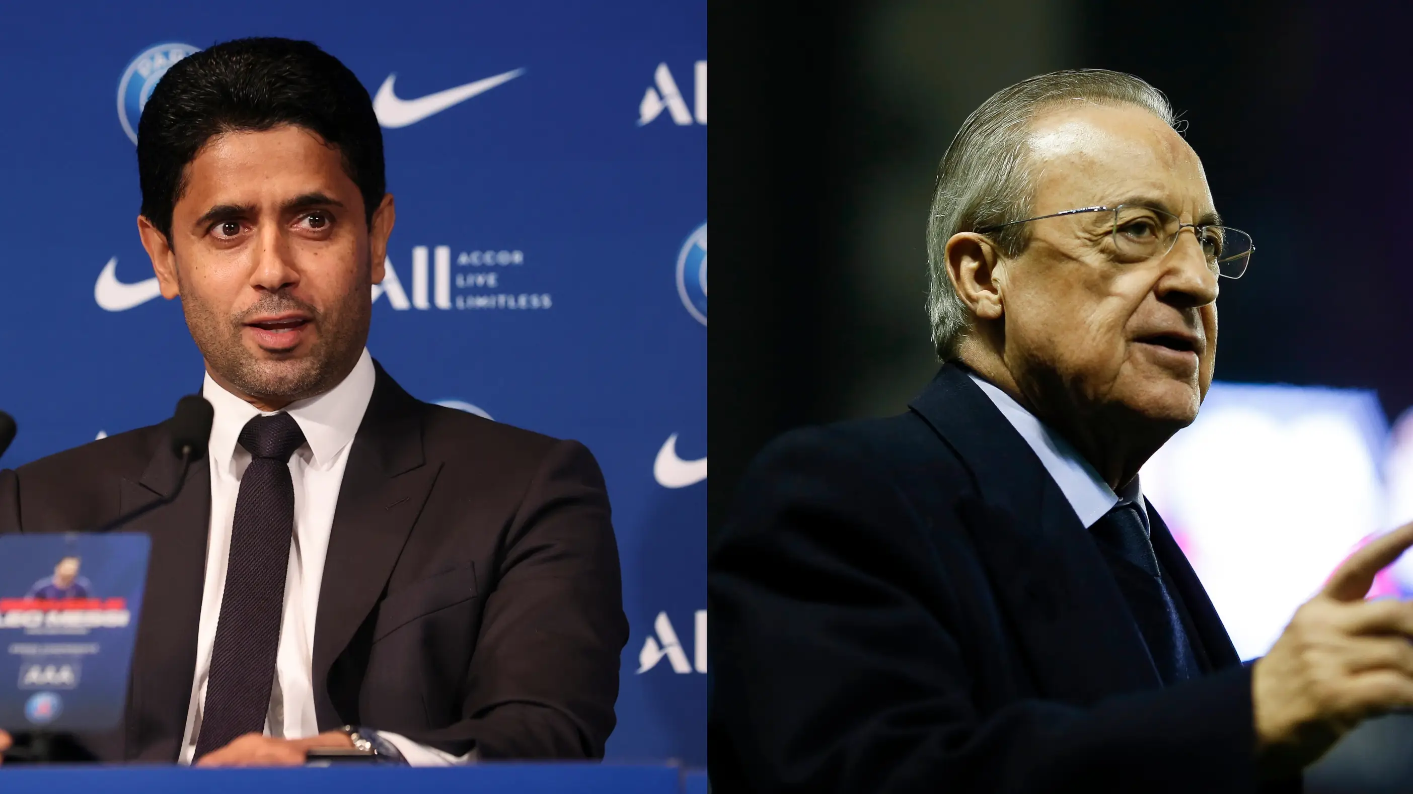 Nasser Al-Khelaïfi y Florentino Pérez Nasser Al-Khelaïfi y Florentino Pérez
