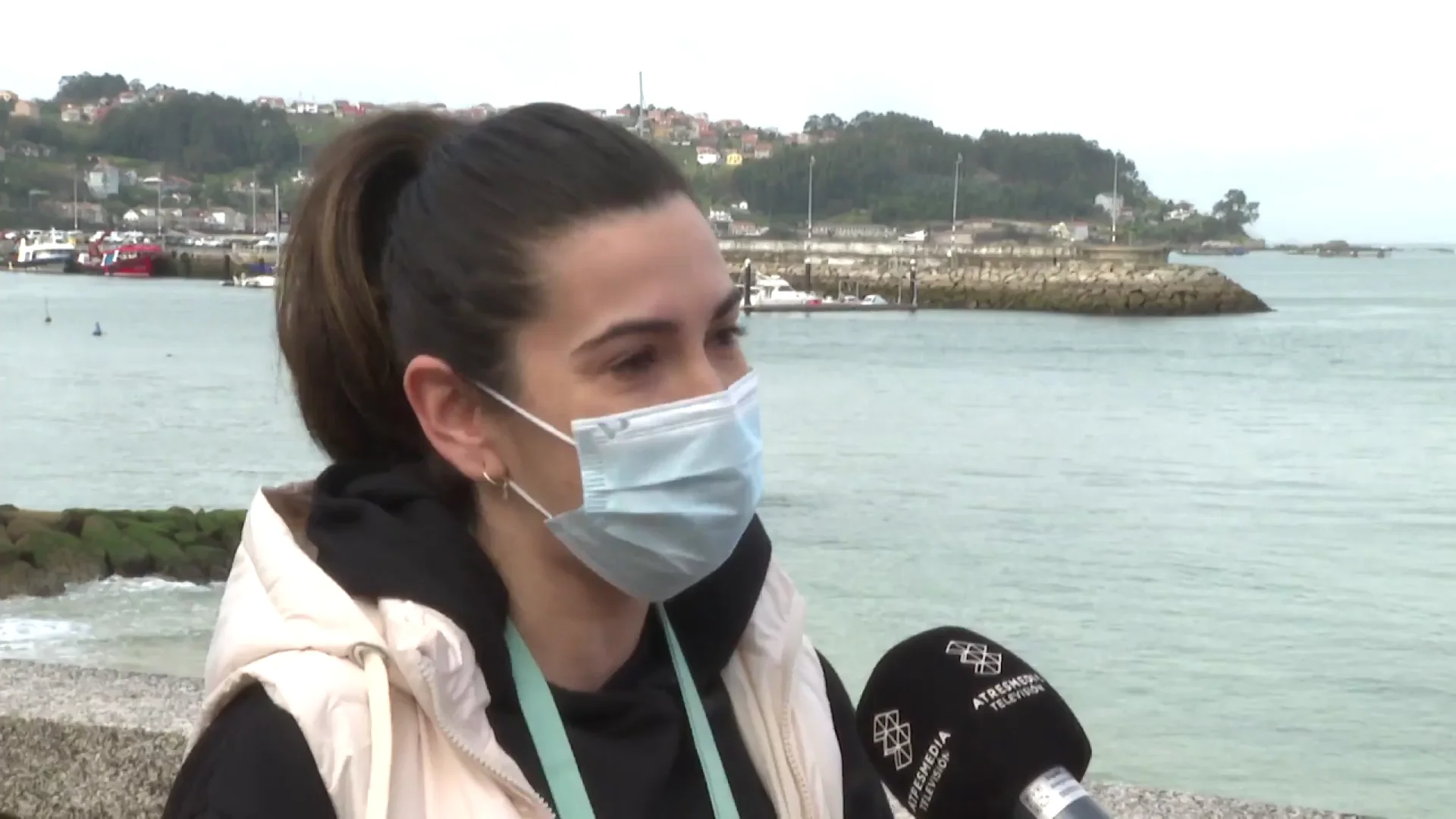 Vanessa, hija del antiguo jefe de máquinas del pesquero gallego hundido Vanessa, hija del antiguo jefe de máquinas del pesquero gallego hundido