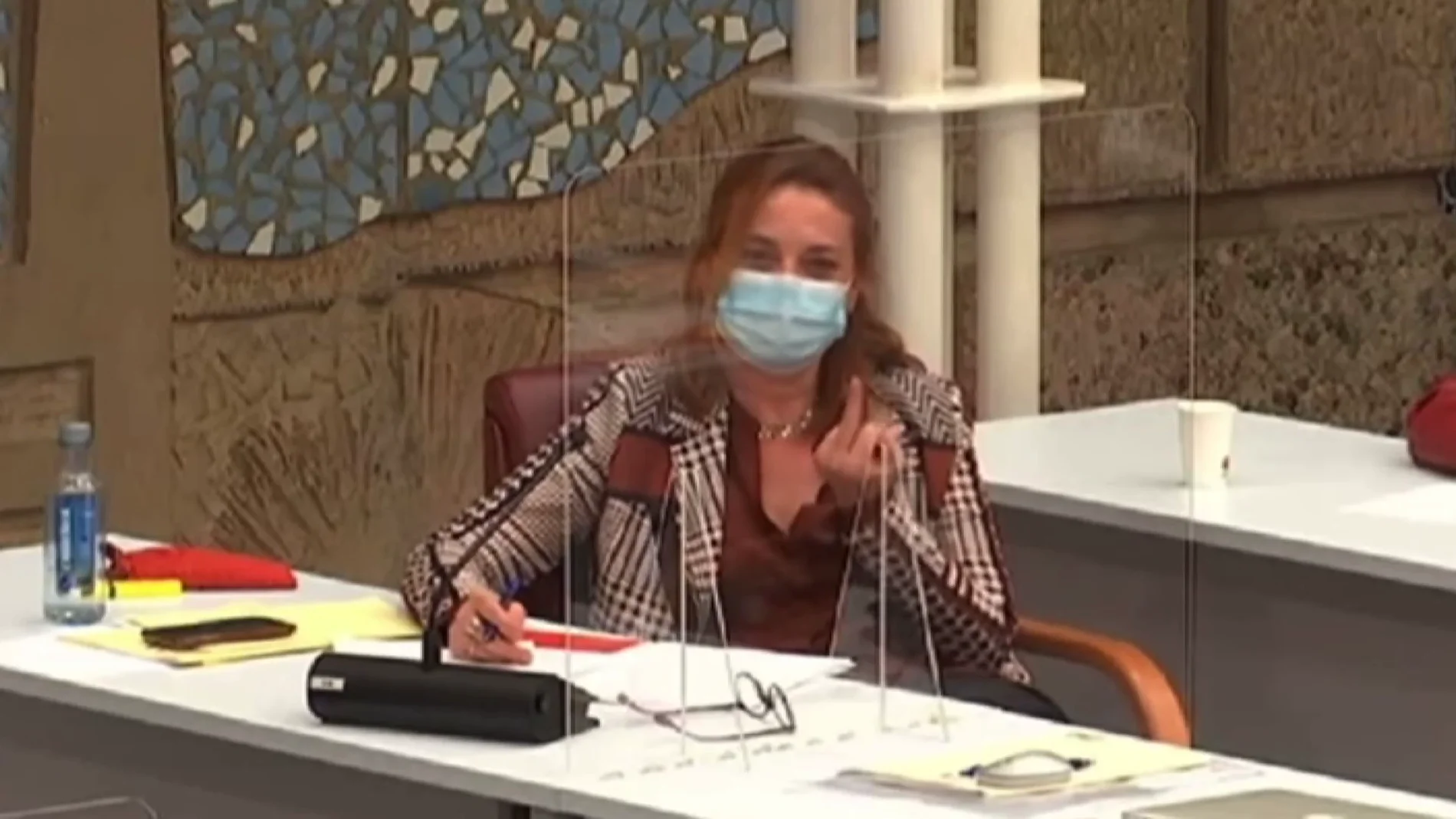 La imagen del gesto de la diputada del PSOE en Murcia