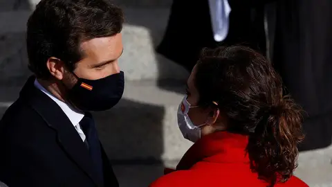 Imagen de archivo del líder del PP, Pablo Casado y la presidenta de la Comunidad de Madrid, Isabel Díaz Ayuso. Imagen de archivo del líder del PP, Pablo Casado y la presidenta de la Comunidad de Madrid, Isabel Díaz Ayuso.