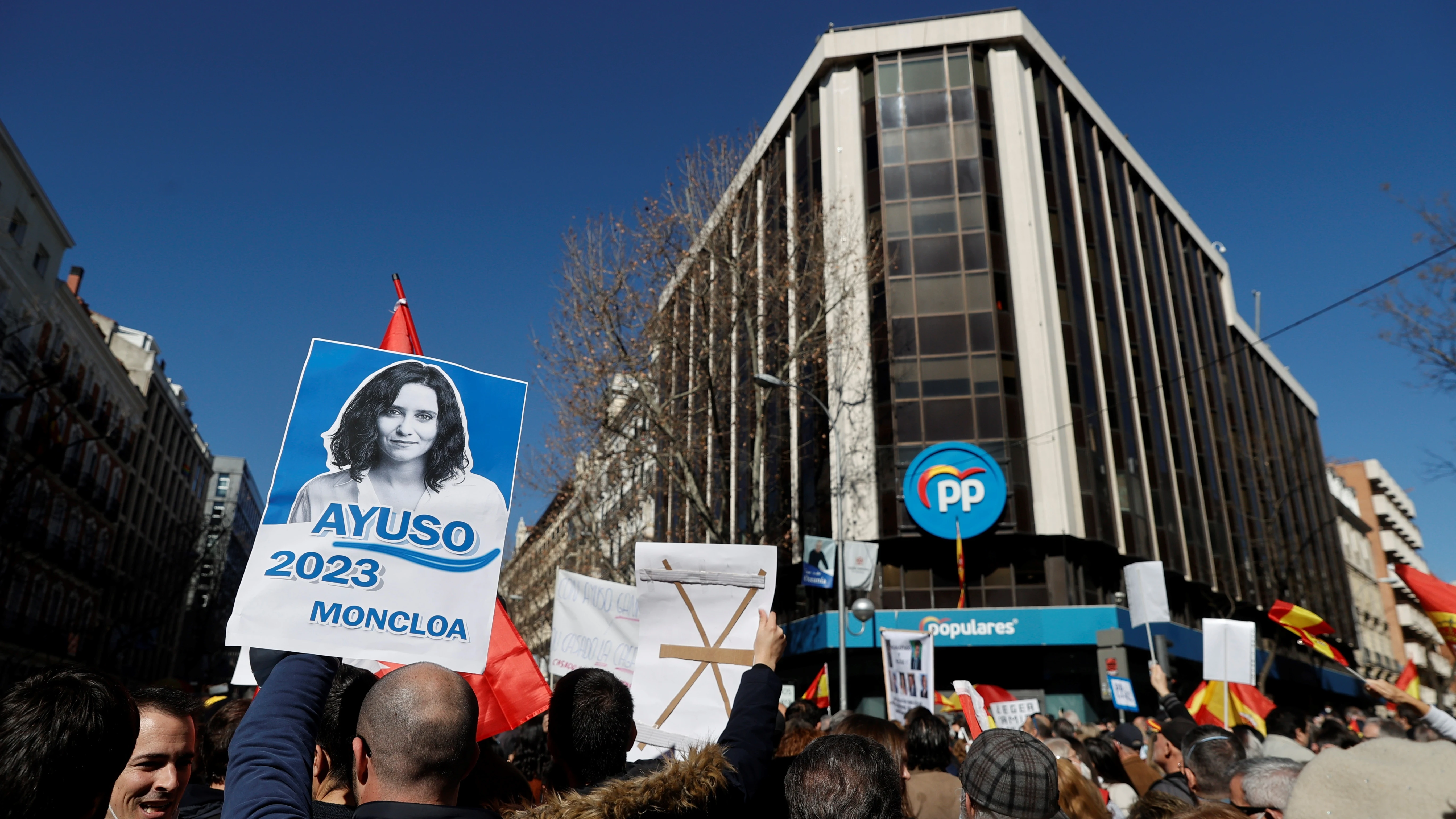 Manifestación en Génova por Ayuso Manifestación en Génova por Ayuso