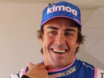 Fernando Alonso en la presentación del Alpine