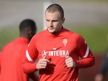 Vasyl Kravets, jugador ucraniano del Sporting de Gijón Vasyl Kravets, jugador ucraniano del Sporting de Gijón