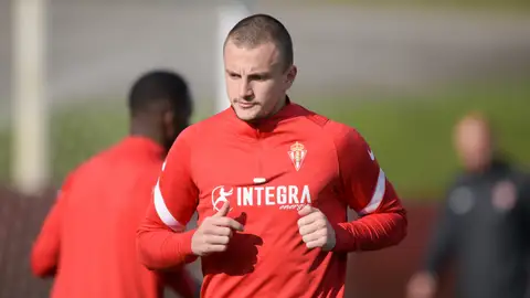 Vasyl Kravets, jugador ucraniano del Sporting de Gijón Vasyl Kravets, jugador ucraniano del Sporting de Gijón