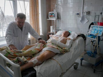 Un soldado ucraniano herido