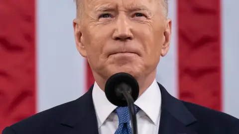 El presidente de Estados Unidos, Joe Biden, en su discurso del estado de la Unión El presidente de Estados Unidos, Joe Biden, en su discurso del estado de la Unión