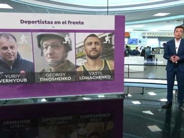 Deportistas que combaten en el frente