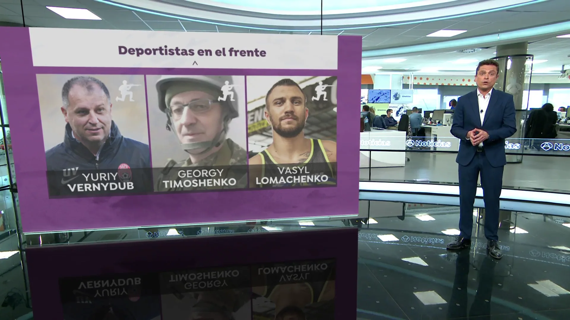 Deportistas que combaten en el frente