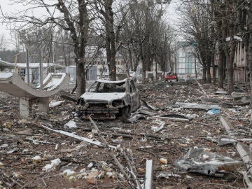 Bombardeo en Brovary, cerca de Kiev