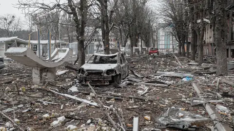 Bombardeo en Brovary, cerca de Kiev Bombardeo en Brovary, cerca de Kiev