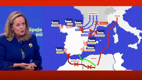 Nadia Calviño en Espejo Público. Nadia Calviño en Espejo Público.