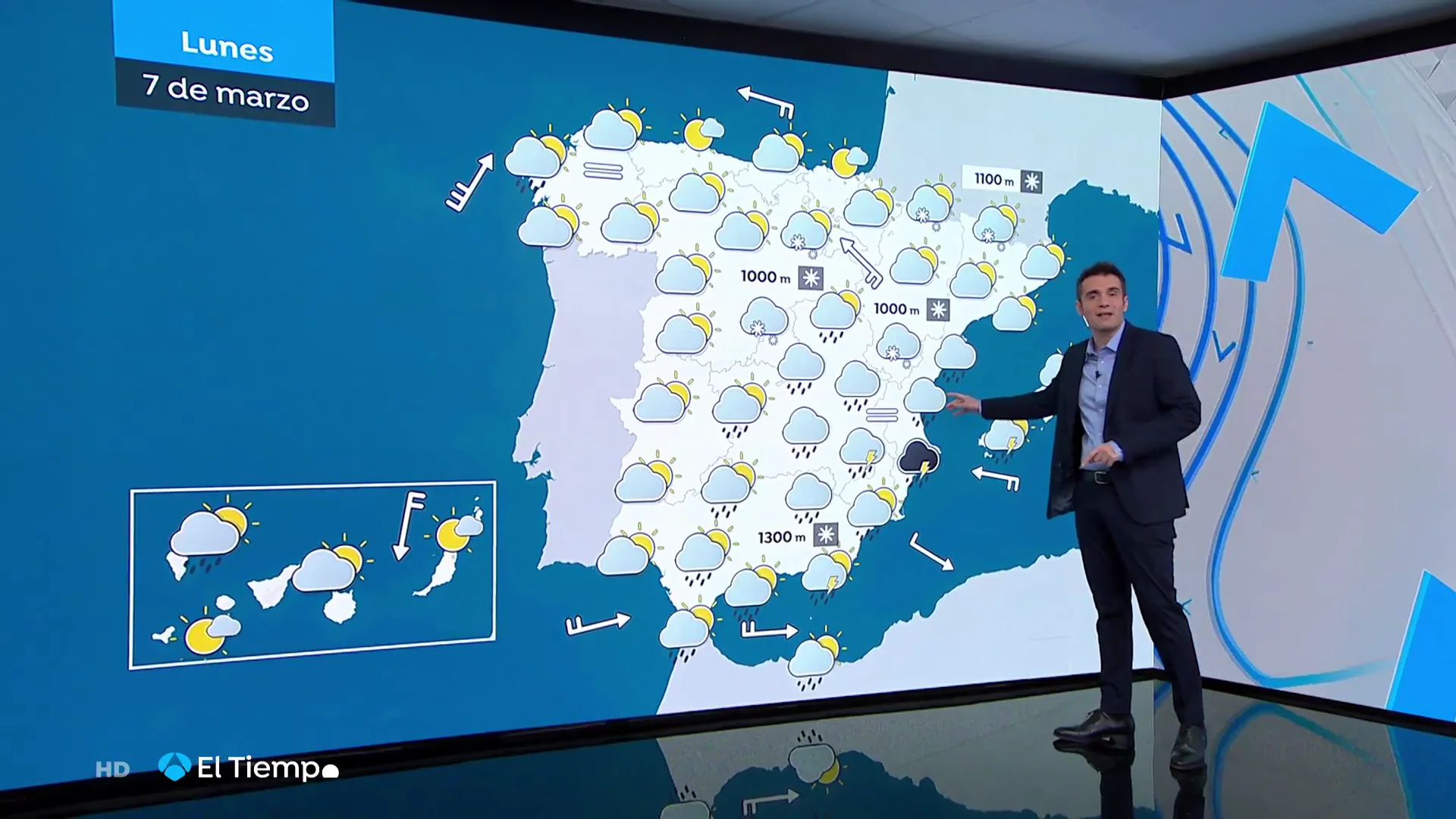 La previsi&oacute;n del tiempo hoy: Lluvias d&eacute;biles en amplias zonas del pa&iacute;s y nieve en el norte
