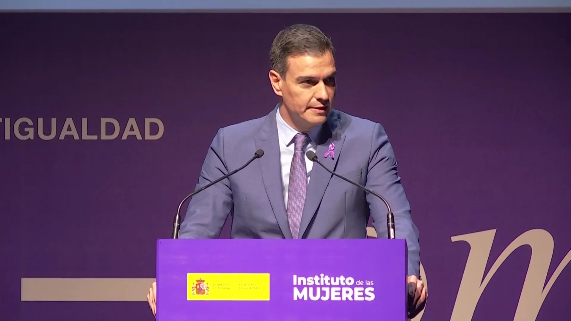 S&aacute;nchez reivindica la lucha hist&oacute;rica de las mujeres: "A trav&eacute;s del feminismo construiremos las mejores democracias"