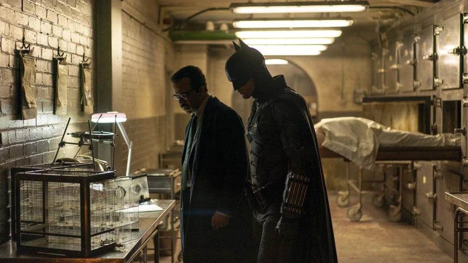 Jeffrey Wright y Robert Pattinson en 'The Batman'