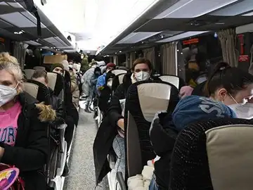 Imagen de archivos de refugiados ucranianos Imagen de archivos de refugiados ucranianos