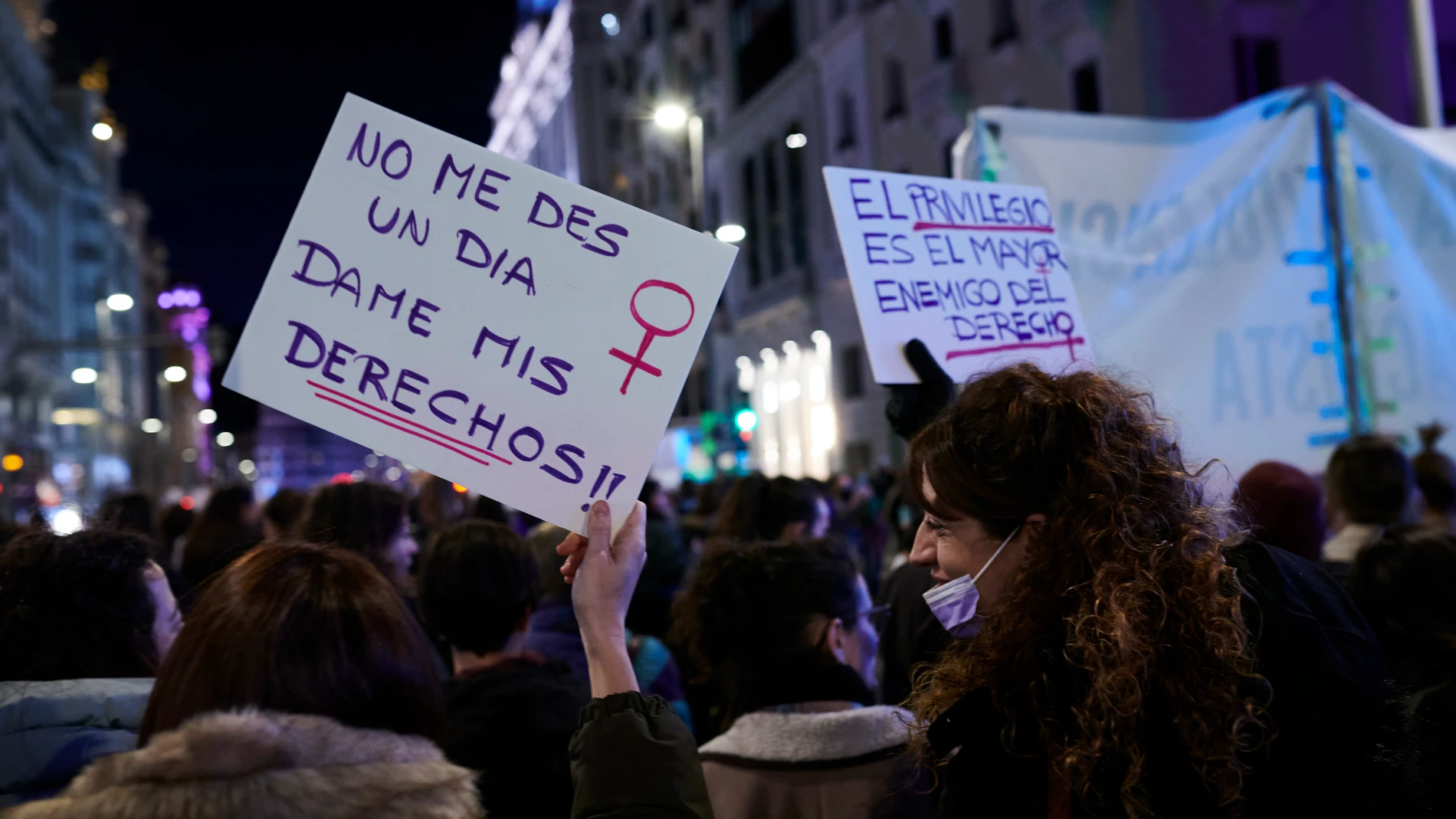 Imagen de archivo de una manifestación del 8M en Madrid