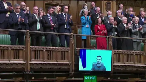 Zelenski interviene en el Parlamento británico Zelenski interviene en el Parlamento británico