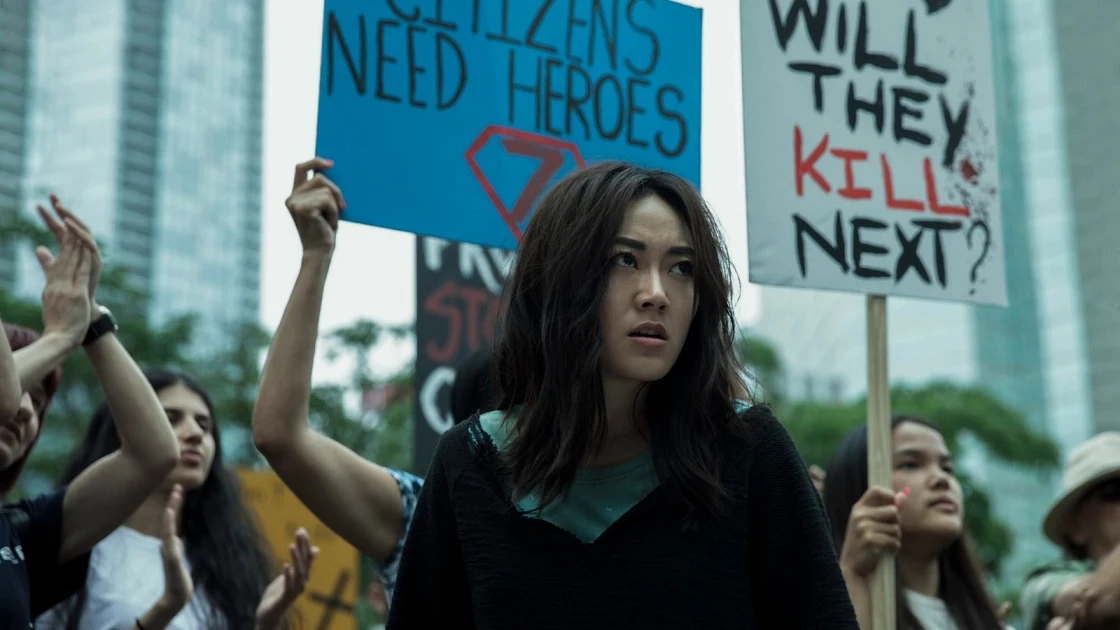 Karen Fukuhara como Kimiko en 'The Boys' Karen Fukuhara como Kimiko en 'The Boys'