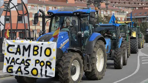 Diversos colectivos de transporte y ganaderos se manifiestan en Oviedo este sábado Diversos colectivos de transporte y ganaderos se manifiestan en Oviedo este sábado