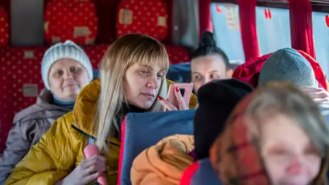 Refugiados ucranianos llegando a Moldavia Refugiados ucranianos llegando a Moldavia