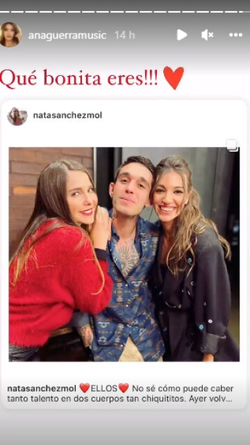 Natalia Sánchez y Ana Guerra se conocen