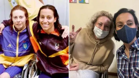 Olena y Teresa Perales, hace 18 años y ahora Olena y Teresa Perales, hace 18 años y ahora