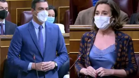 Cuca Gamarra y Pedro Sánchez Cuca Gamarra y Pedro Sánchez
