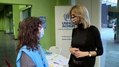 Susanna Griso, en el centro de refugiados de Pozuelo: 