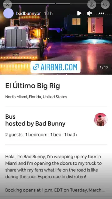 Bad Bunny pone su camión en alquiler Bad Bunny pone su camión en alquiler