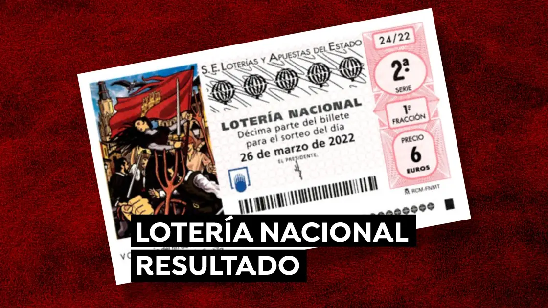 Lotería Nacional hoy: Resultado del sorteo del sábado 26 de marzo Lotería Nacional hoy: Resultado del sorteo del sábado 26 de marzo