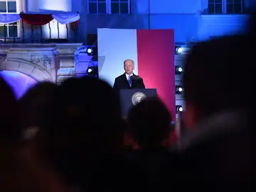 Joe Biden, durante el discurso 
