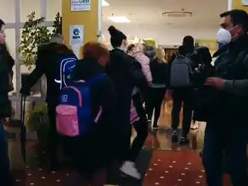 Los refugiados llegando al pueblo Alhambra de Ciudad Real Los refugiados llegando al pueblo Alhambra de Ciudad Real