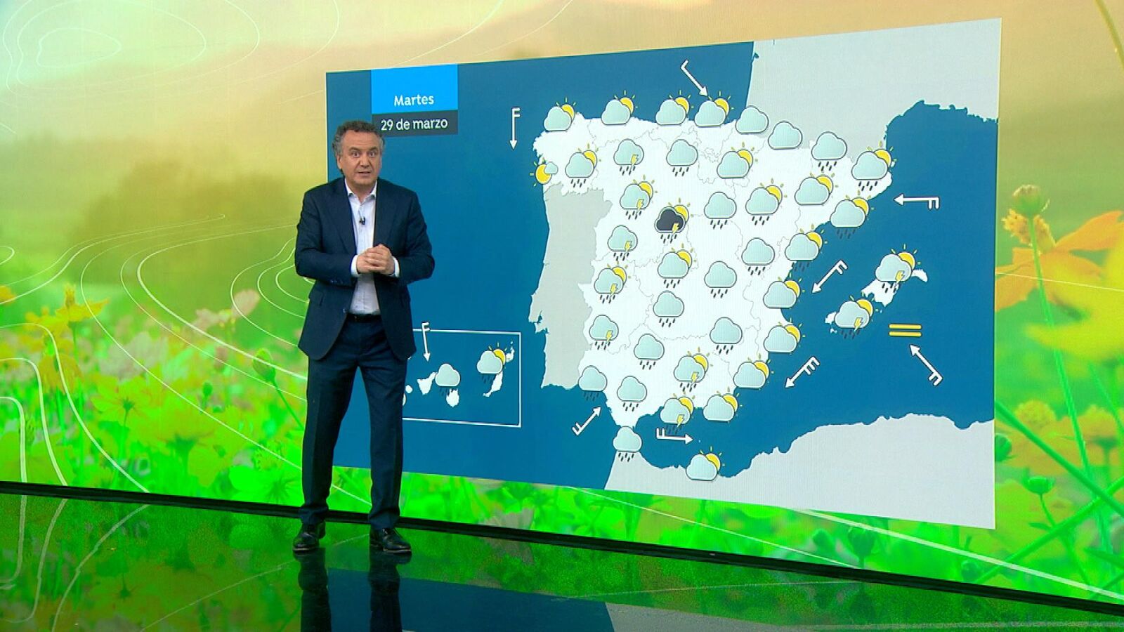 Este lunes las lluvias dan una tregua en la Península y se concentrarán en Canarias donde pueden ser fuertes