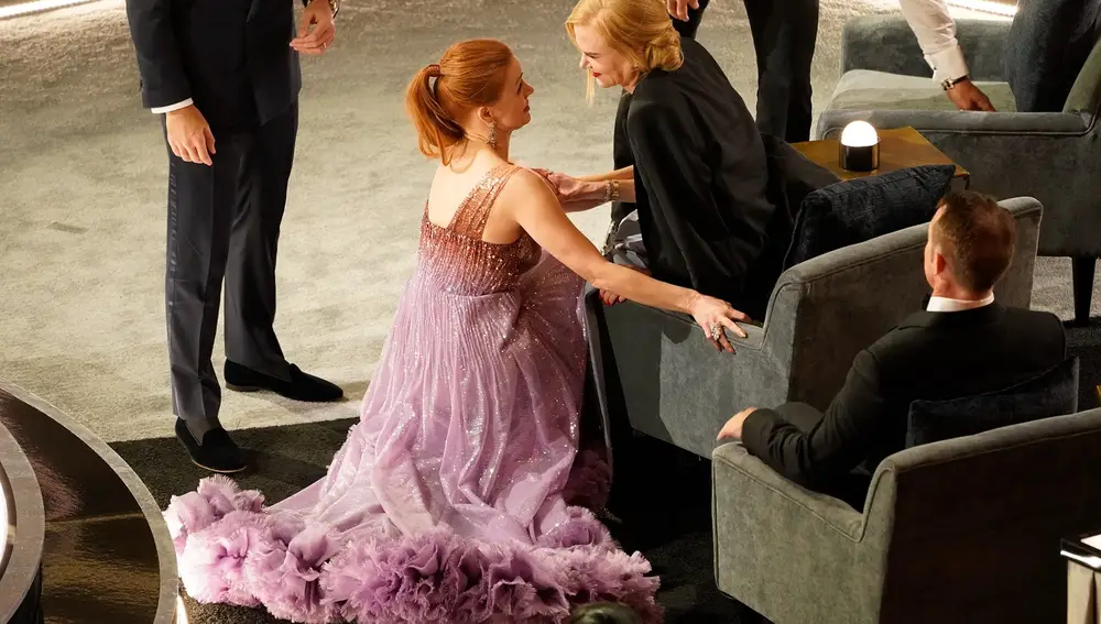 Jessica Chastain y Nicole Kidman en la ceremonia de los Oscar 2022
