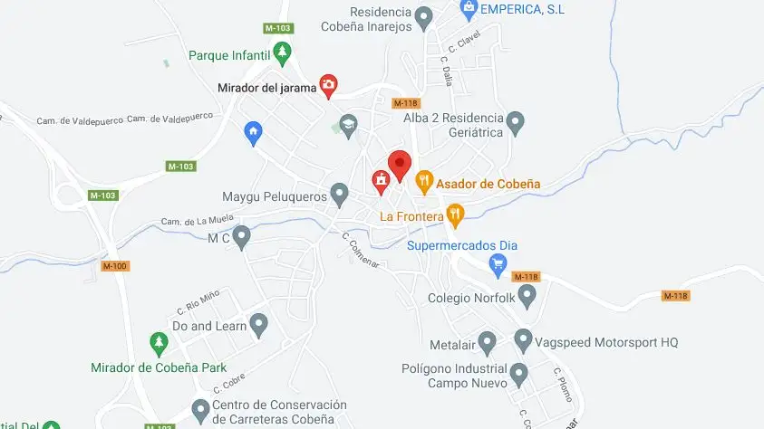 Pantallazo de Google Maps Pantallazo de Google Maps