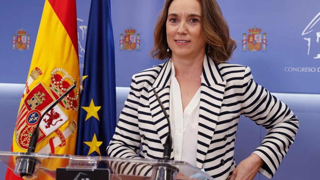 Cuca Gamarra, durante una rueda de prensa