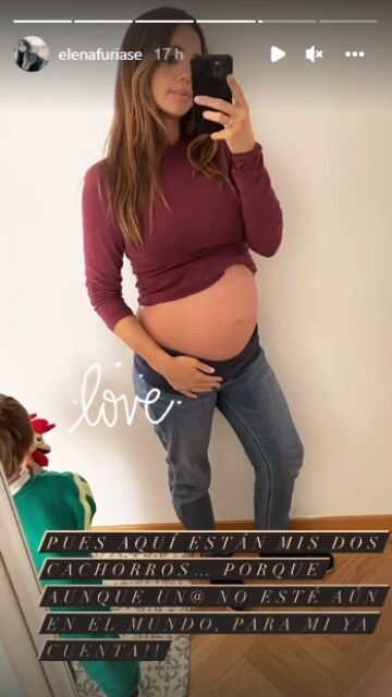 Elena Furiase con sus dos hijos