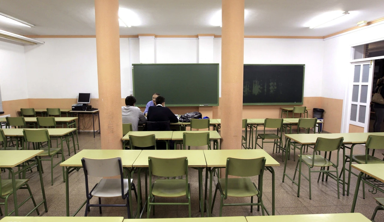 Clase de un instituto de Madrid