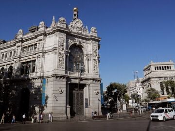 Fachada del Banco de España, en una fotografía de archivo