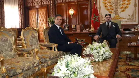 Pedro Sánchez y el rey Mohamed VI de Marruecos en foto de archivo. Pedro Sánchez y el rey Mohamed VI de Marruecos en foto de archivo.