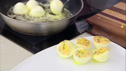 Huevos Teresita: rellena las claras y fríe Huevos Teresita: rellena las claras y fríe