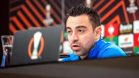 Xavi, en rueda de prensa Xavi, en rueda de prensa