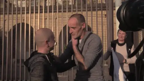 Xabier Atristain a su salida de prisión Xabier Atristain a su salida de prisión