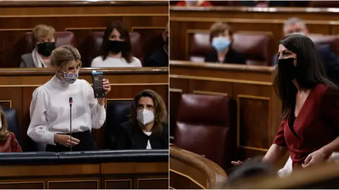 Yolanda Díaz y Macarena Olona en el Congreso Yolanda Díaz y Macarena Olona en el Congreso