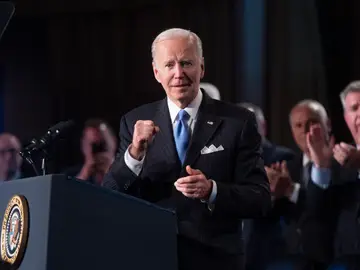 El presidente de Estados Unidos, Joe Biden, en la conferencia